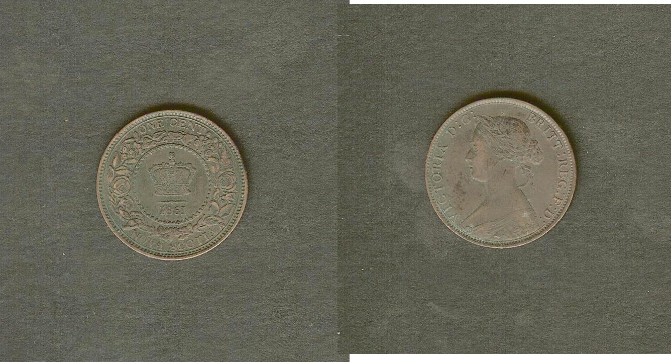 Canada Nova Scotia 1 cent 1861 AU